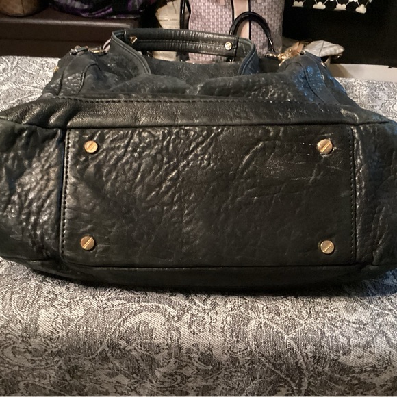 Tory Burch black leather large shoulder bag with handles and strap gold hardware - Picture 3 of 10